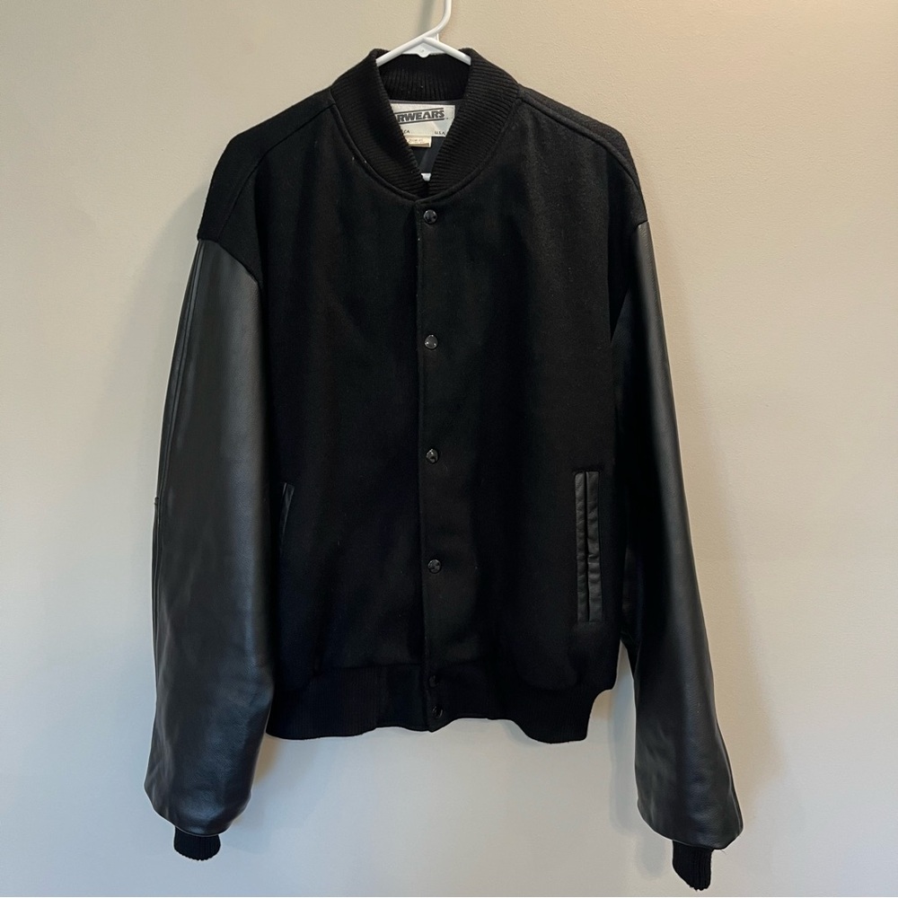Vintage Columbia Pictures Varsity Wool/Leather Jacket - Picture 2 of 8